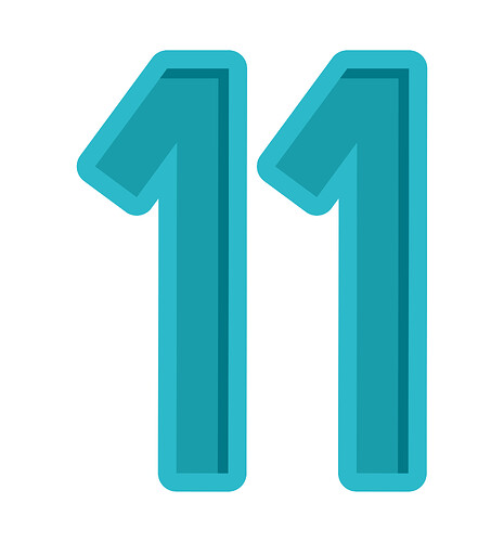 number-eleven-design-free-vector